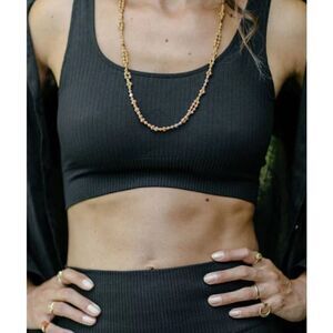 Myrah Penaloza Black Sports Bra Sz. M